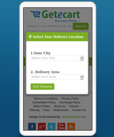 Getecart App — Spark Infosys portfolio
