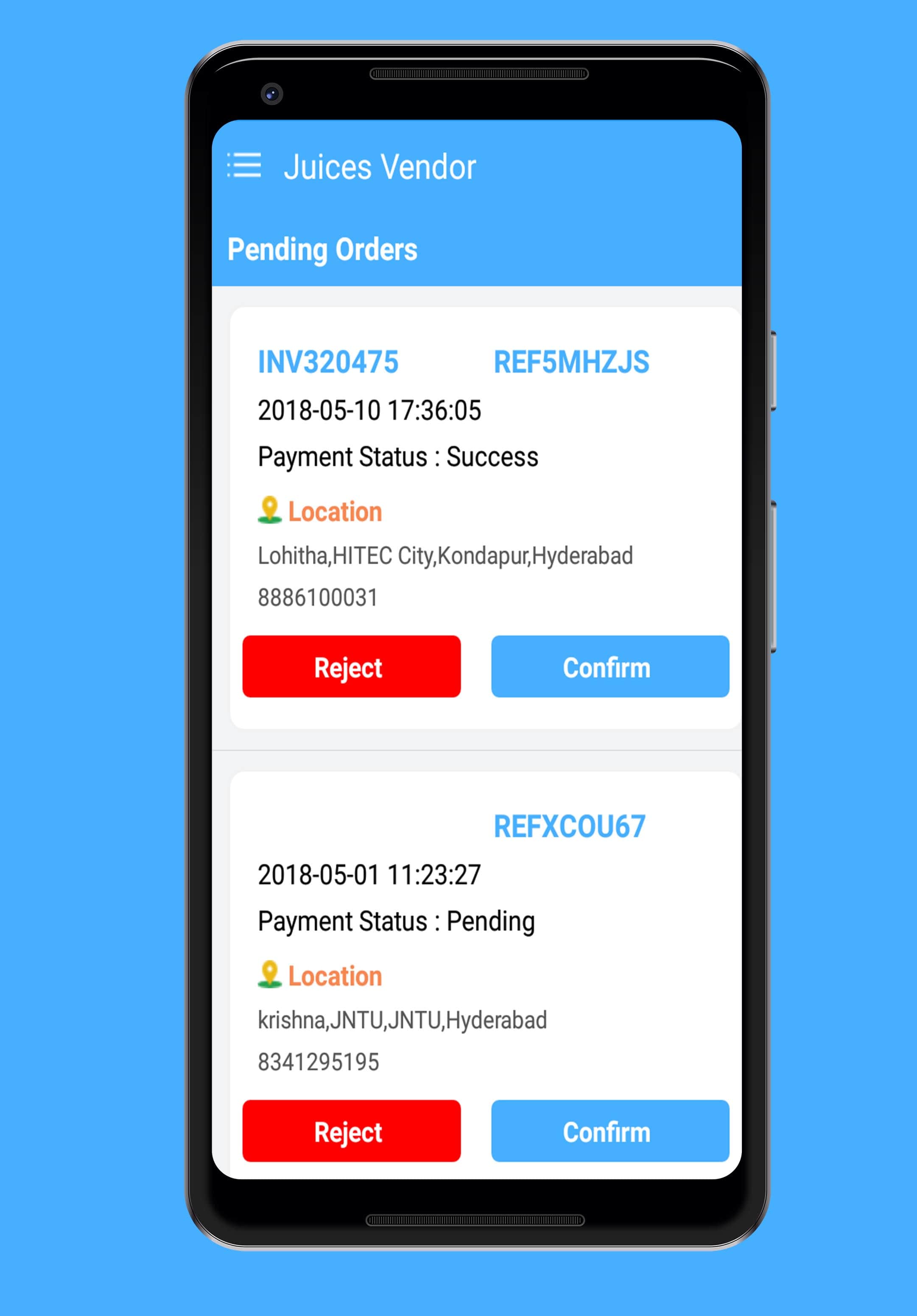 GoDrinks (Vendor) — Spark Infosys portfolio
