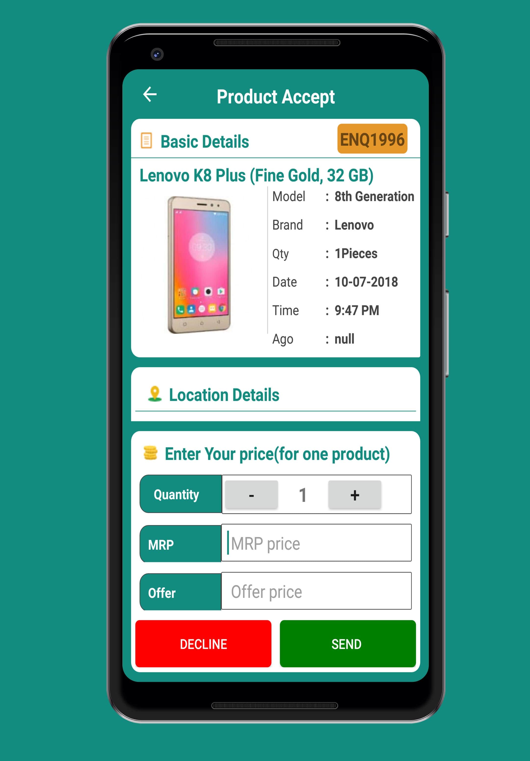 Price Bargain (Vendor) — Spark Infosys portfolio